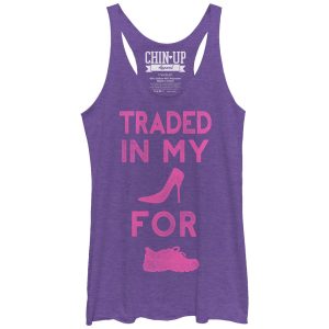 Women_s CHIN UP Traded in My Heels Racerback Tank Top