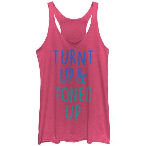 Women_s CHIN UP Turnt Up and Toned Up Racerback Tank Top_4204