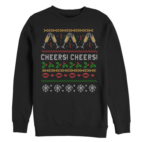 Women_s CHIN UP Ugly Christmas Cheers Sweatshirt