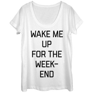 Women_s CHIN UP Wake Me for the Weekend Scoop Neck