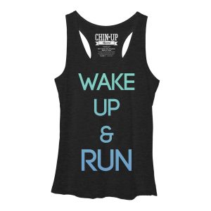 Women_s CHIN UP Wake Up and Run Racerback Tank Top