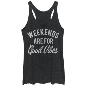 Women_s CHIN UP Weekends are for Good Vibes Racerback Tank Top