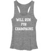 Women_s CHIN UP Will Run For Champagne Racerback Tank Top