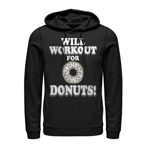 Women_s CHIN UP Will Work Out For Donuts Pull Over Hoodie