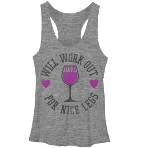 Women_s CHIN UP Will Work Out for Nice Legs Racerback Tank Top