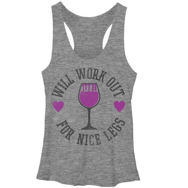 Women_s CHIN UP Will Work Out for Nice Legs Racerback Tank Top