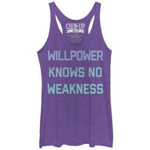 Women_s CHIN UP Willpower Knows No Weakness Racerback Tank Top