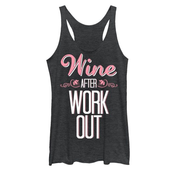 Women_s CHIN UP Wine After Work Out Racerback Tank Top