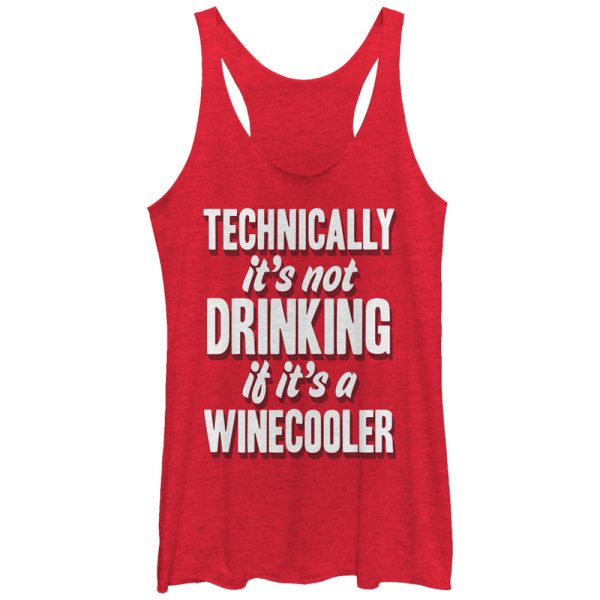 Women_s CHIN UP Winecooler Drinking Racerback Tank Top