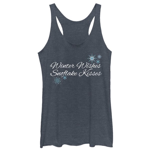 Women_s CHIN UP Winter Wishes & Snowflake Kisses Racerback Tank Top