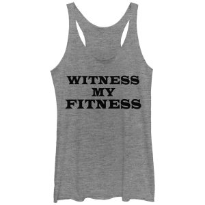 Women_s CHIN UP Witness My Fitness Racerback Tank Top