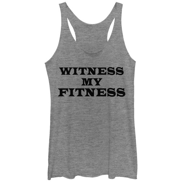 Women_s CHIN UP Witness My Fitness Racerback Tank Top