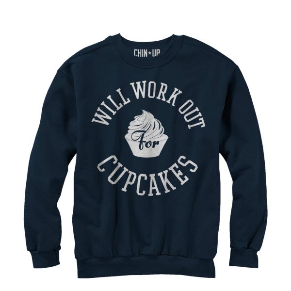 Women_s CHIN UP Work Out for Cupcakes Sweatshirt