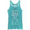 Women_s CHIN UP Work Out on the Beach Racerback Tank Top