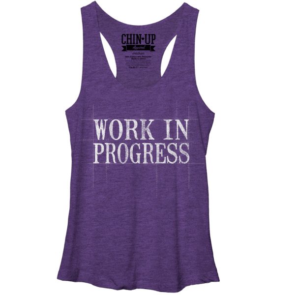 Women_s CHIN UP Work in Progress Racerback Tank Top