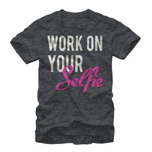 Women_s CHIN UP Work on Your Selfie Boyfriend Tee