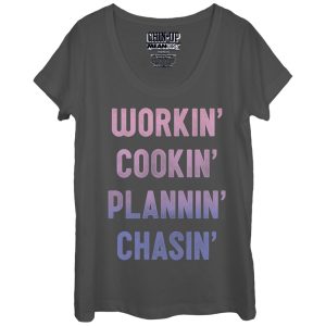 Women_s CHIN UP Working Cooking Planning Chasing Scoop Neck