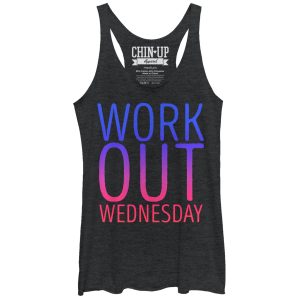 Women_s CHIN UP Workout Wednesday Racerback Tank Top