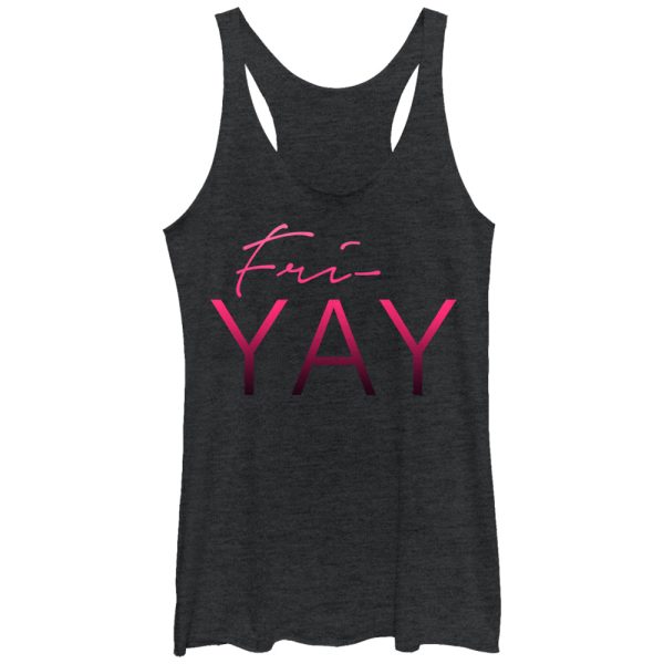 Women_s CHIN UP Yay Friday Racerback Tank Top