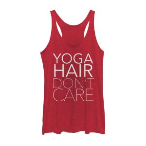 Women_s CHIN UP Yoga Hair Don_t Care Racerback Tank Top