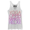 Women_s CHIN UP Yoga Words Racerback Tank Top