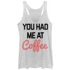 Women_s CHIN UP You Had Me at Coffee Racerback Tank Top