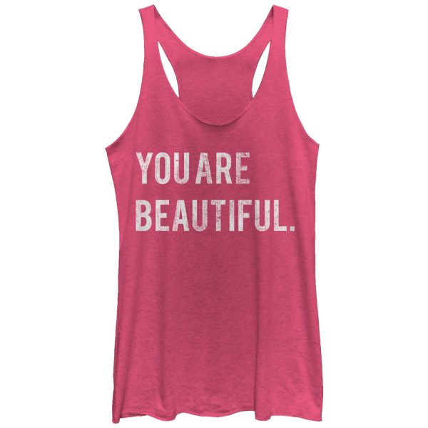 Women_s CHIN UP You are Beautiful Racerback Tank Top