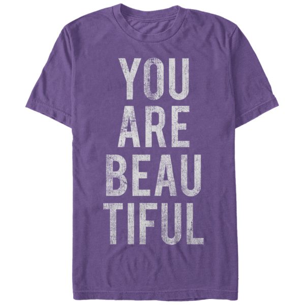 Women_s CHIN UP You are Beautiful Vertical Boyfriend Tee