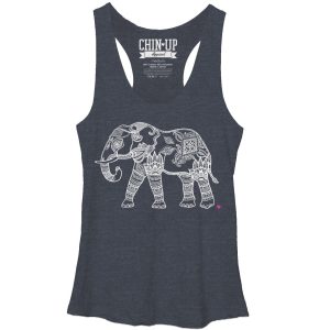 Women_s CHIN UP Zen Elephant Racerback Tank Top