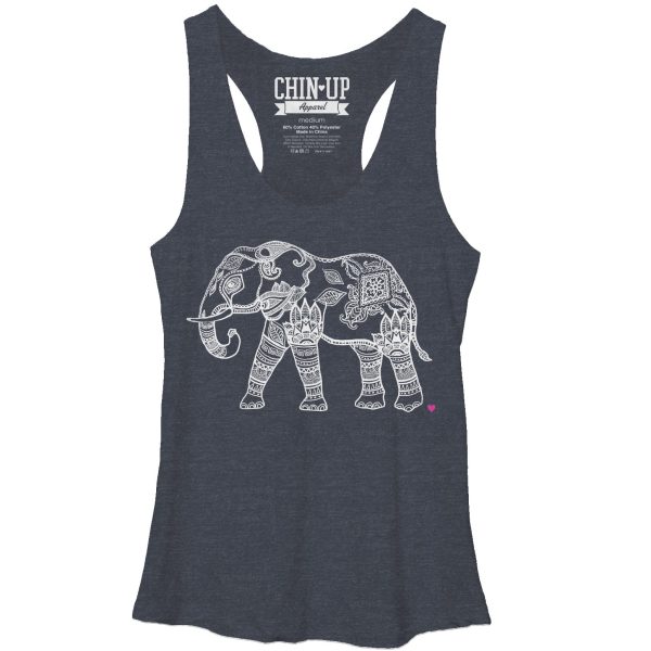 Women_s CHIN UP Zen Elephant Racerback Tank Top