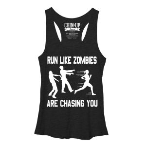 Women_s CHIN UP Zombies are Chasing You Racerback Tank Top