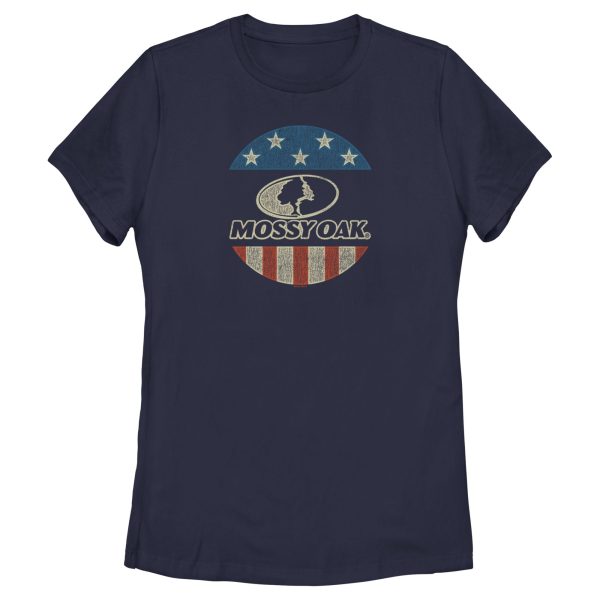 Women_s Mossy Oak American Flag Circle Logo T-Shirt