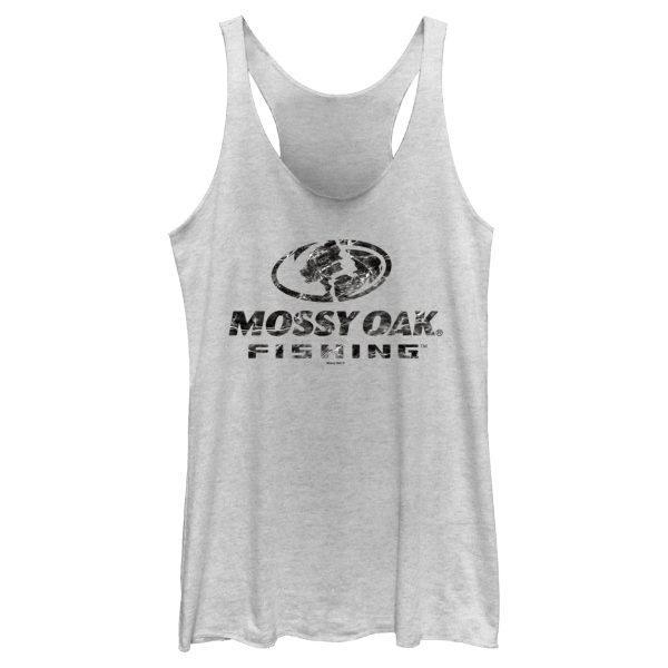 Women_s Mossy Oak Black Water Fishing Logo Racerback Tank Top