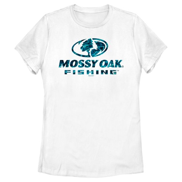 Women_s Mossy Oak Blue Water Fishing Logo T-Shirt