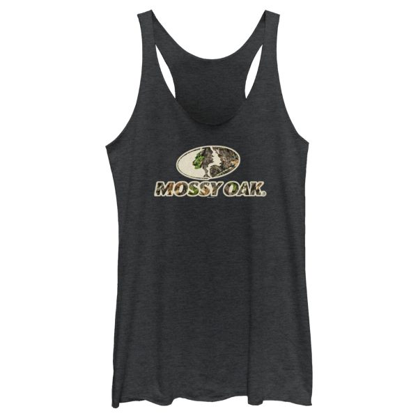 Women_s Mossy Oak Classic Camouflage Logo Racerback Tank Top