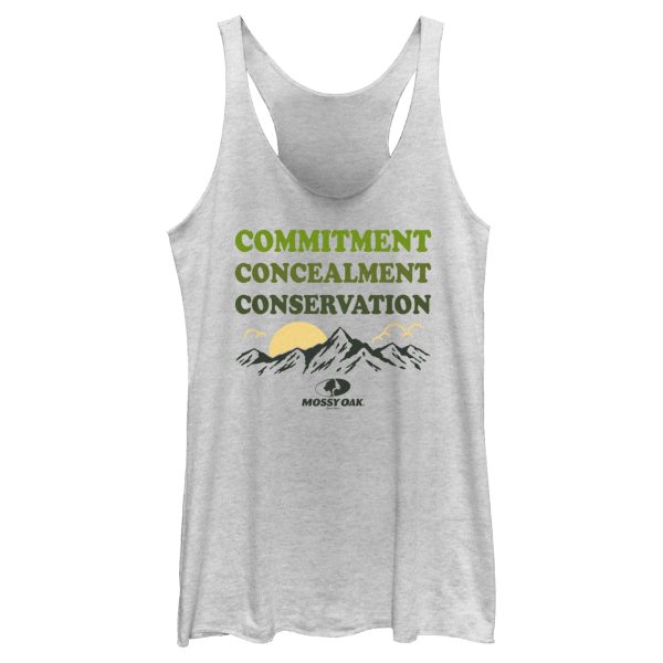 Women_s Mossy Oak Commitment Concealment Conservation Racerback Tank Top