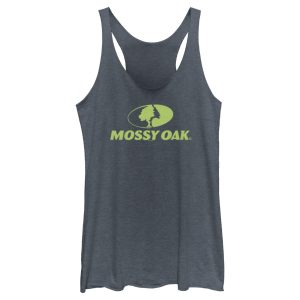 Women_s Mossy Oak Green Classic Logo Racerback Tank Top