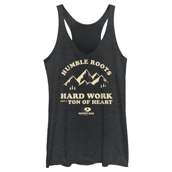 Women_s Mossy Oak Humble Roots Hard Work and a Ton of Heart Racerback Tank Top