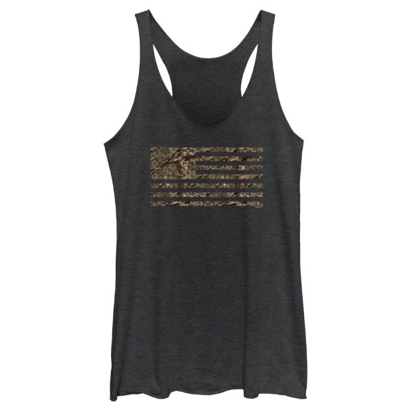 Women_s Mossy Oak In the Woods Flag Racerback Tank Top