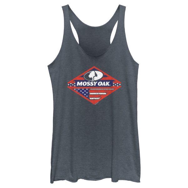 Women_s Mossy Oak Patriotic Forest Logo Racerback Tank Top