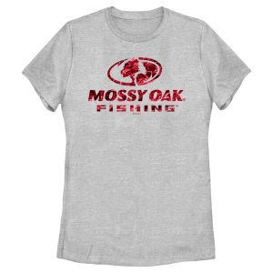 Women_s Mossy Oak Red Water Fishing Logo T-Shirt