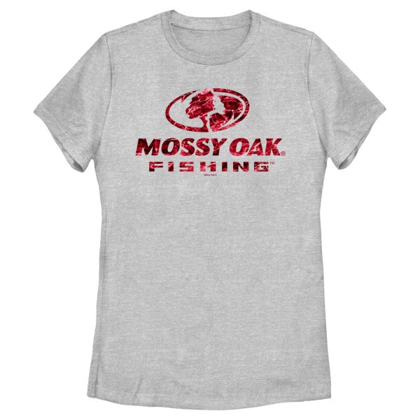 Women_s Mossy Oak Red Water Fishing Logo T-Shirt