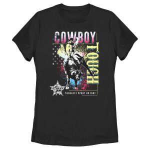 Women_s Professional Bull Riders Cowboy Tough Colorful T-Shirt