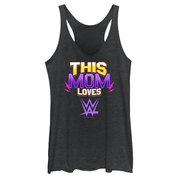 Women_s WWE This Mom Loves WWE Racerback Tank Top