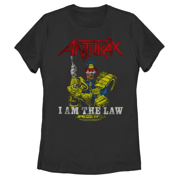 Women’s Anthrax Distressed I Am The Law T-Shirt