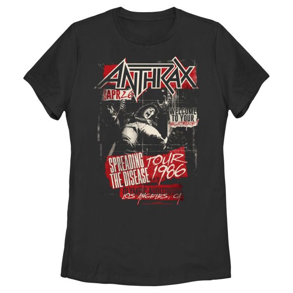 Women’s Anthrax Welcome To Your Nightmare Distressed T-Shirt