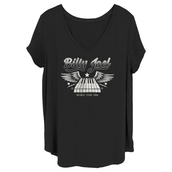 Women’s Billy Joel World Tour 1984 Black and White T-Shirt