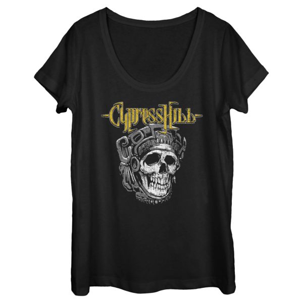 Women’s Cypress Hill Distressed Aztec Skull T-Shirt