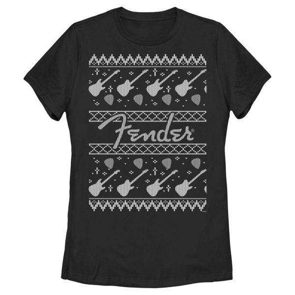 Women’s Fender Christmas Black and White Logo T-Shirt