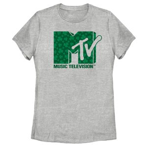 Women’s MTV St. Patrick’s Day Shamrock Fill Logo T-Shirt